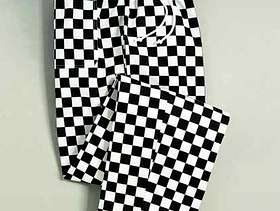 Freecycle Black and White Check Chefs Trousers