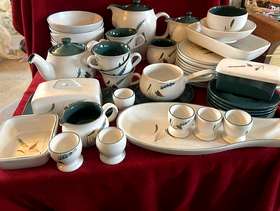 Freecycle V LARGE COLLECTION DENBY GREENWHEAT WHEATSHEAF TEASET COFFEE DINNER SET ...