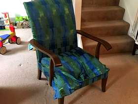 Freecycle 60s retro wooden armed armchair