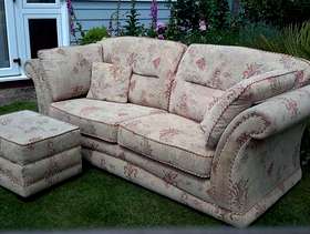 Freecycle Sofa and poof