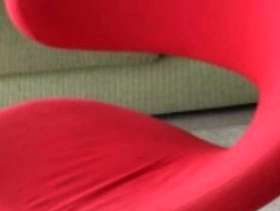 Freecycle Chair (retro red chrome swivel chair)