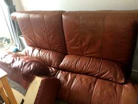 Freecycle Large brown leather couch