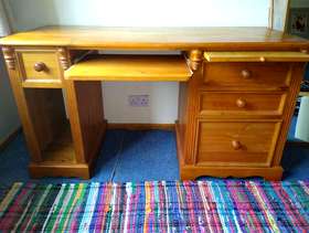 Freecycle Wooden Desk with PC Computer space