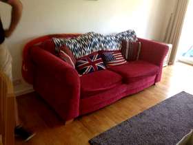 Freecycle Red DFS sofa bed