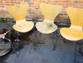 Freecycle Beech chairs , stackable