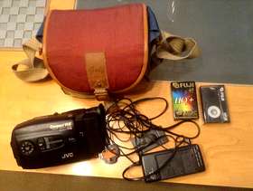 Freecycle Compact VHS video camera with bits.