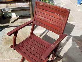 Freecycle 6 x Sturdy Wooden Patio Chairs
