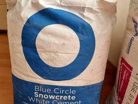 Freecycle 25kg bag of Blue Circle Snowcrete White Cement unopened