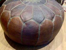 Freecycle Moroccan Leather Footstool