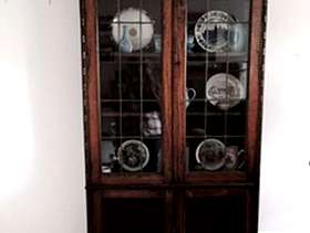 Freecycle Oak display cabinet