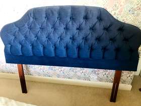Freecycle Free Royal blue velvet headboard