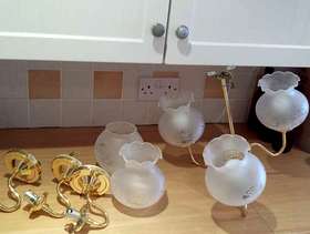 Freecycle Ceiling light and three wall lights