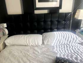 Freecycle Faux leather double headboard