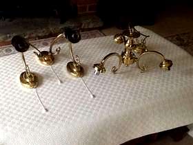 Freecycle Matching Brass Ceiling & 3 x Wall Lights