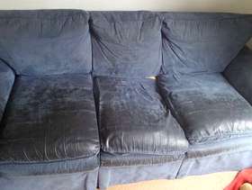 Freecycle Three seater blue sofa