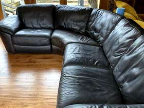 Freecycle 5 seater leather NATUZZI sofa