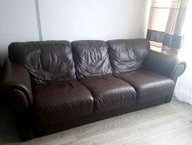 Freecycle Brown leather sofa