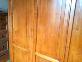 Freecycle Large 3 door solid wood wardrobe