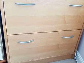 Freecycle Filing cabinet by Peter Green, solid Maple 2 drawer
