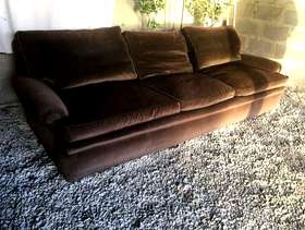 Freecycle 3 seater brown sofa