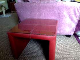 Freecycle Little leatherette side table