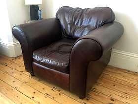 Freecycle Leather arm chair