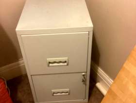 Freecycle Two drawer metal lockable filing cabinet