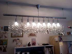 Freecycle Crystal ceiling light