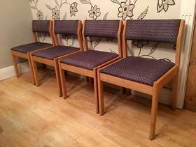 Freecycle 15 good quality wooden framed meeting chairs