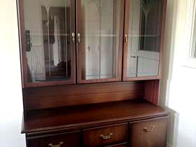 Freecycle Large Mahogany display cabinet