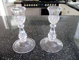 Freecycle 2 x crystal candlesticks