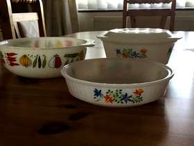 Freecycle Vintage casserole dishes