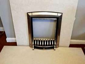 Freecycle Fire hearth and back with fire frame