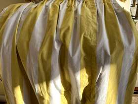 Freecycle Curtain yellow and white stripe