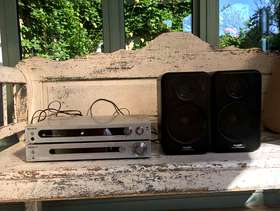 Freecycle Sony sound system + Sharp speakers