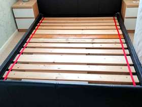 Freecycle Double faux leather bed