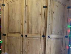 Freecycle Solid wood double wardrobe with shelves