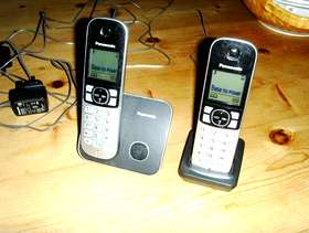 Freecycle 2 cordless panasonic telephones