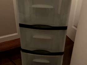 Freecycle 3 plastic drawer