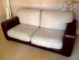 Freecycle Leather fabric sofa.