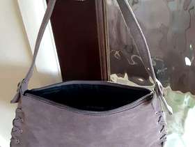 Freecycle River Island Soft Mauve Suede Leather Handbag