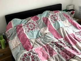 Freecycle Faux leather double bed