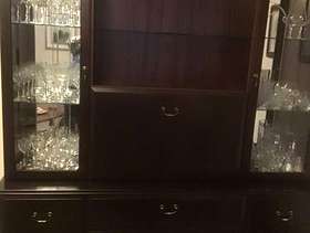 Freecycle Mahogany display and drinks cabinet