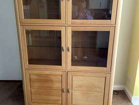 Freecycle Solid Oak Display Cabinet