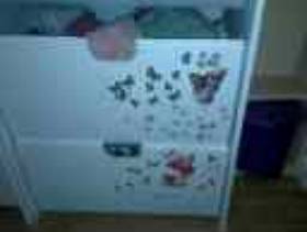 Freecycle Cardboard WARDROBE CHEST DRAWERS, Hanging Rail CHILDREN'S BEDROOM