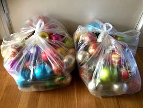 Freecycle Christmas tree baubles