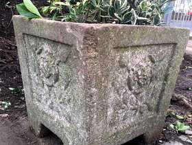 Freecycle Antique Concrete Planters