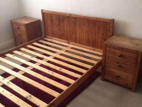 Freecycle Double bed frame with two bedside cabinets