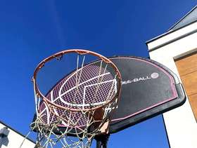 Freecycle Basketball hoop with back board Approx 9-10 ft