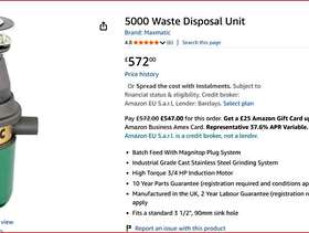 Freecycle Maxmatic 5000 - Waste disposal unit (FOC).